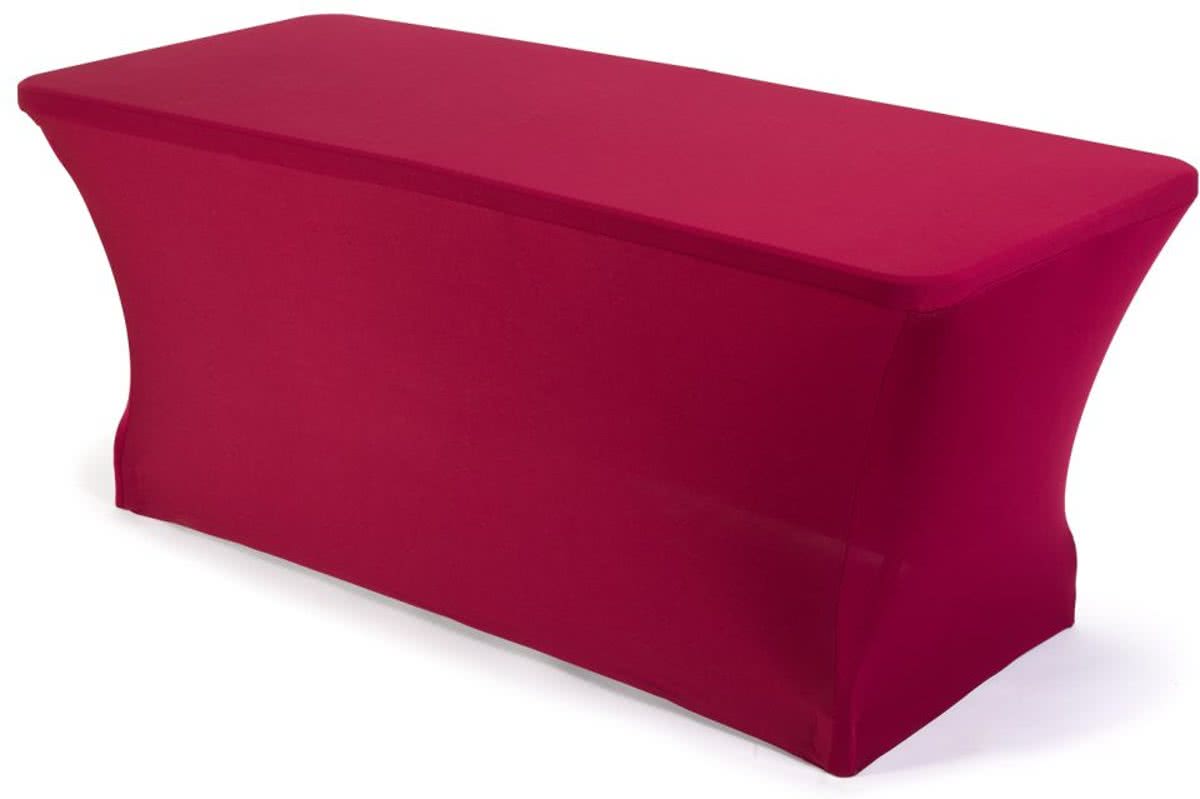 Tafelhoes -   - Buffettafel hoes - Stretch | Bordeaux rood